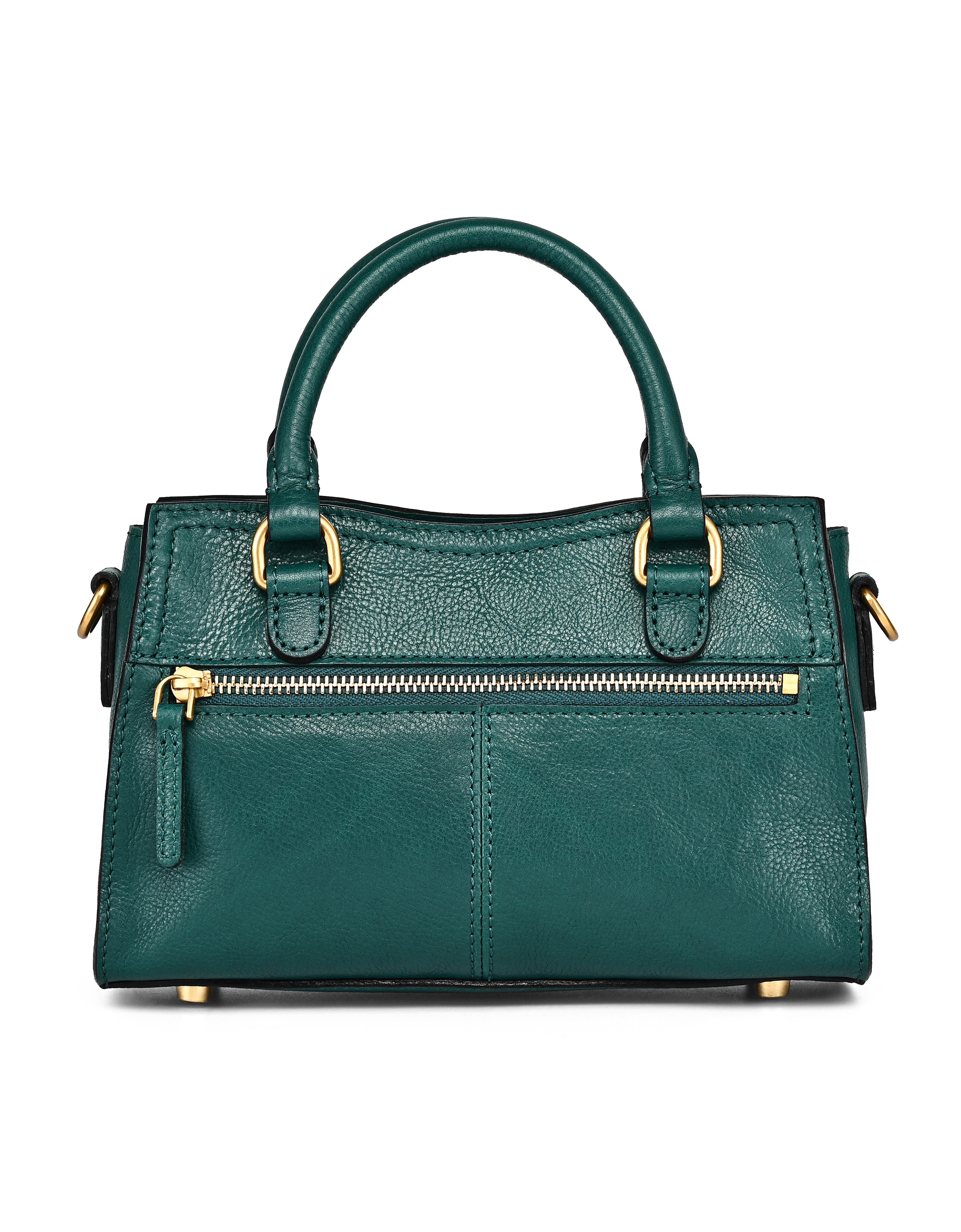 Lockwood Genuine Leather Compact Structured Satchel, Alternate, color, Teal