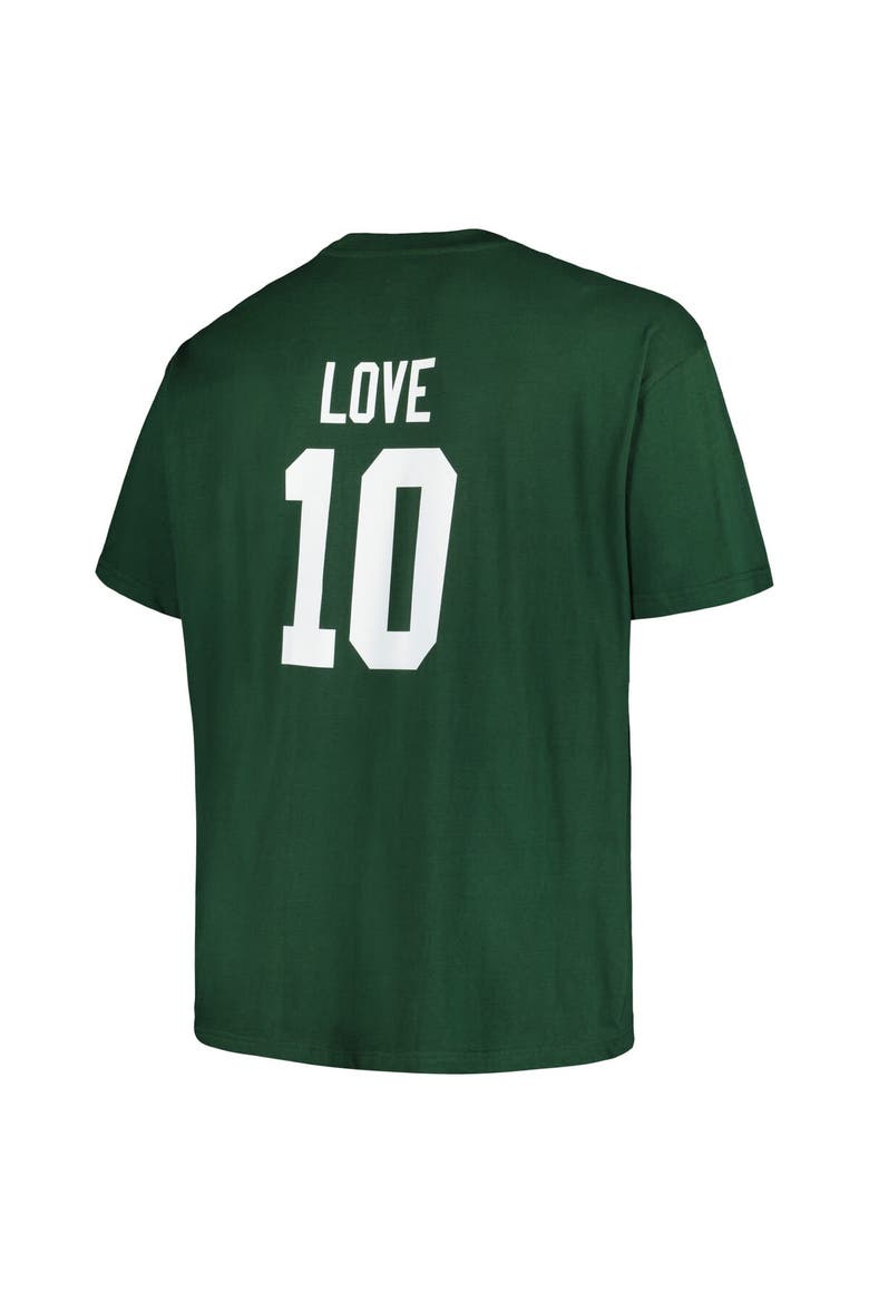 Men's Fanatics Branded Jordan Love Green Green Bay Packers Big & Tall Player Name & Number T-Shirt, Alternate, color, Green