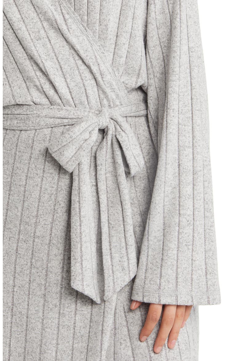Rib Robe, Alternate, color, GREY PEARL MARL