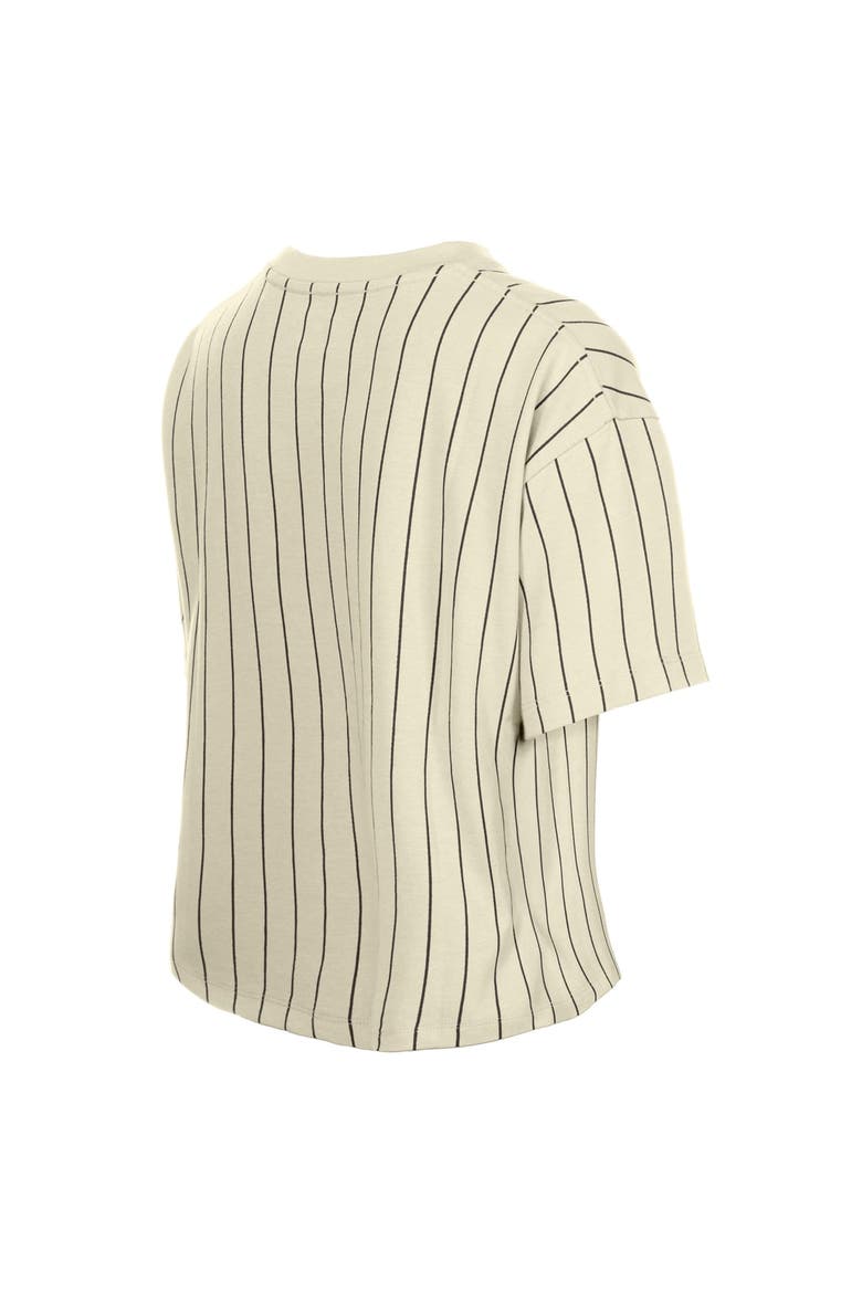 Women's New Era  Cream San Diego Padres Throwback Boxy T-Shirt, Alternate, color, Cream