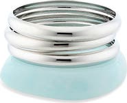 BP. Set of 3 Metal & Resin Bangle Bracelets