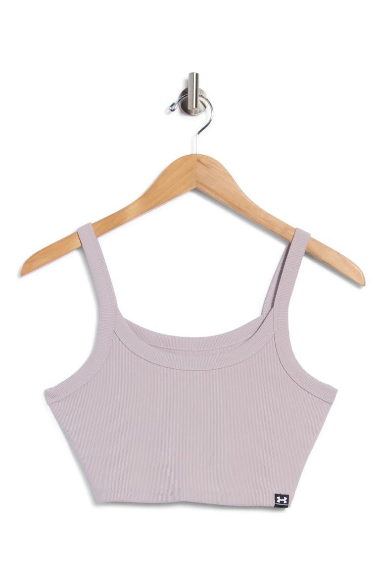 UA Rival Rib Crop Performance Tank Top, Alternate, color, GREY