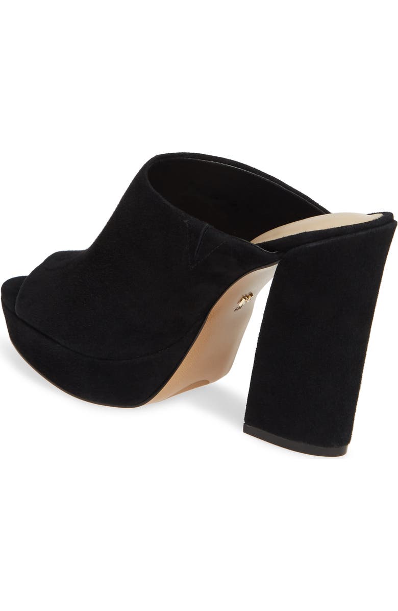 Kenneth Cole New York Gracen Mule Platform Sandal, Alternate, color, Black Suede