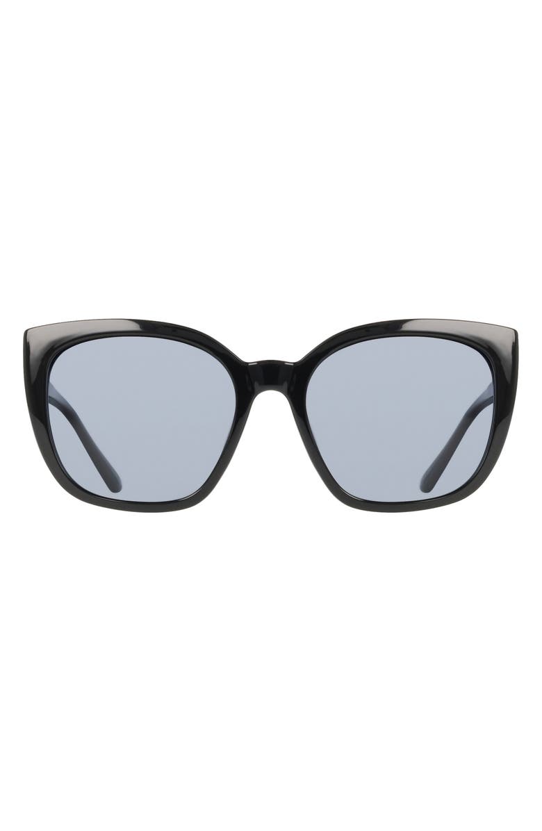 Cole Haan 55mm Cat Eye Sunglasses, Main, color, Black