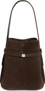 TOTEME Belted Suede Bucket Bag