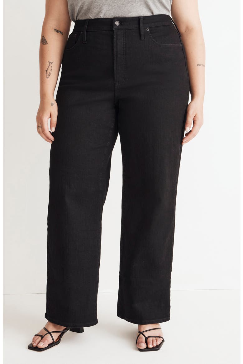 Perfect Wide Leg Jeans, Alternate, color, BLACK RINSE WASH
