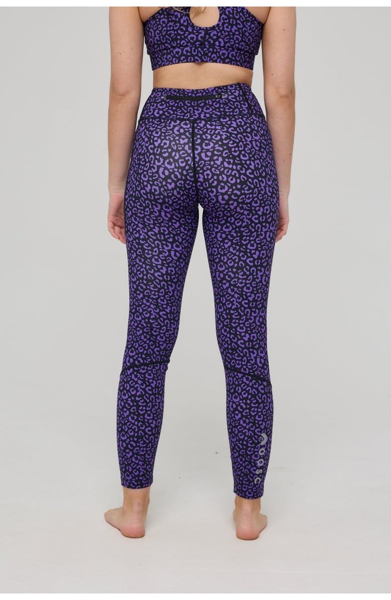 OOSC Infinite High Waisted Leggings - Purple Leopard, Alternate, color, Purple Leopard