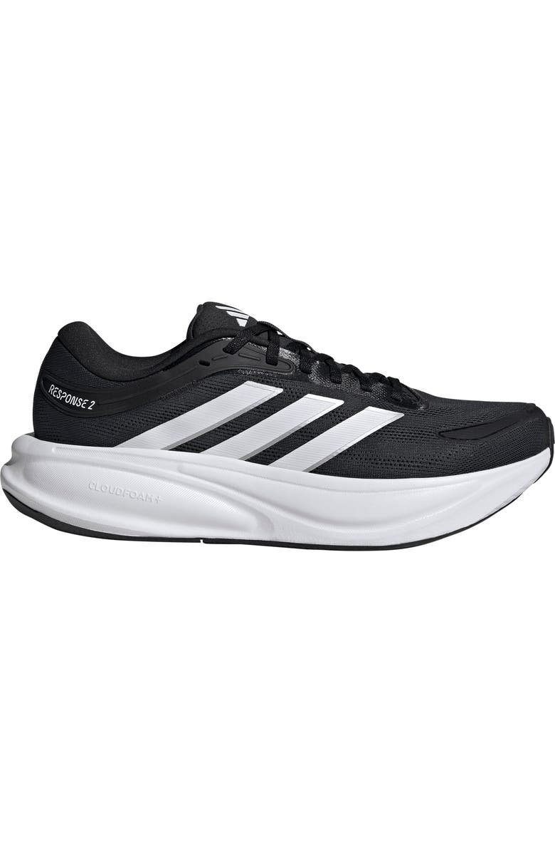 adidas Response 2 Running Shoe, Alternate, color, Black/ White/ Matte Silver