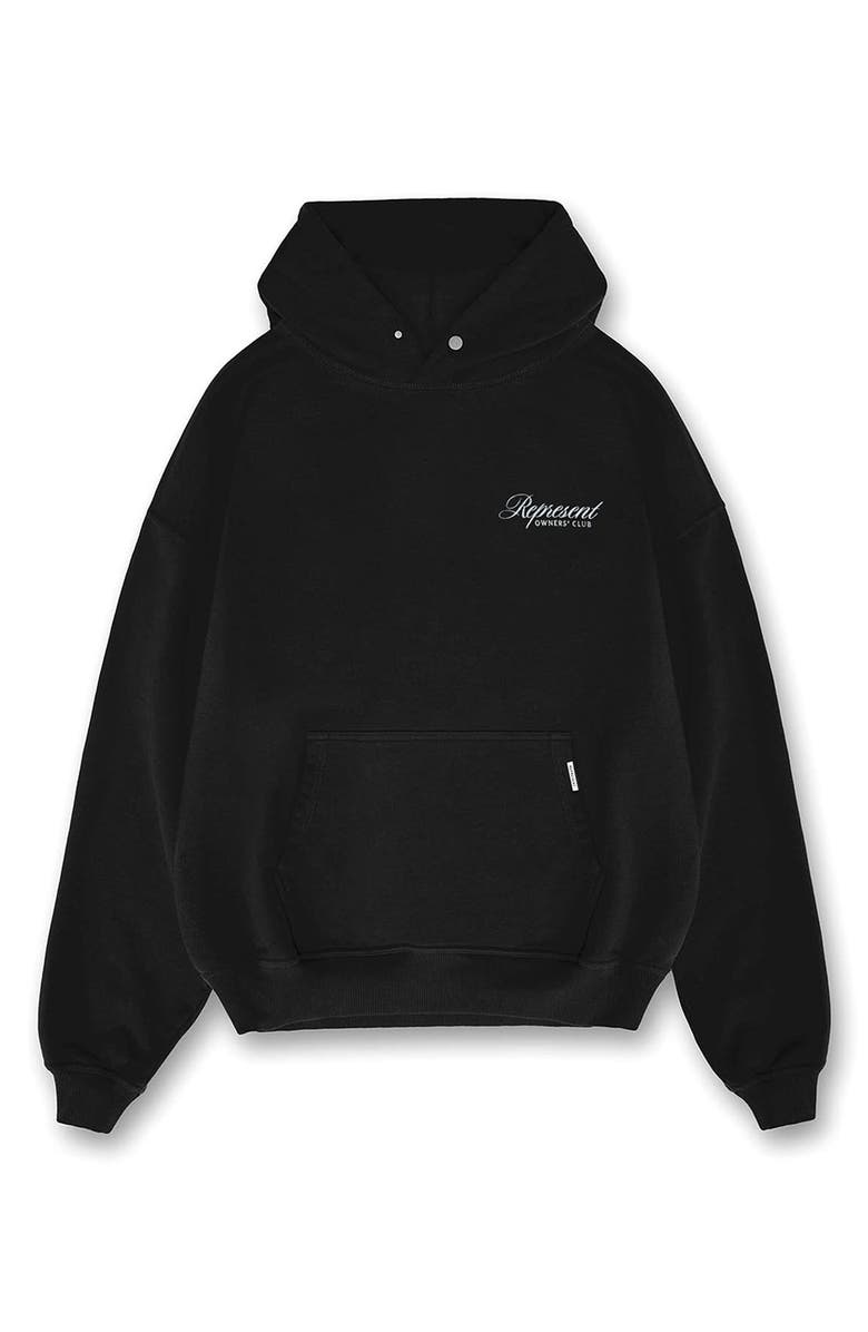 Represent Owners Club Graphic Hoodie, Alternate, color, Black