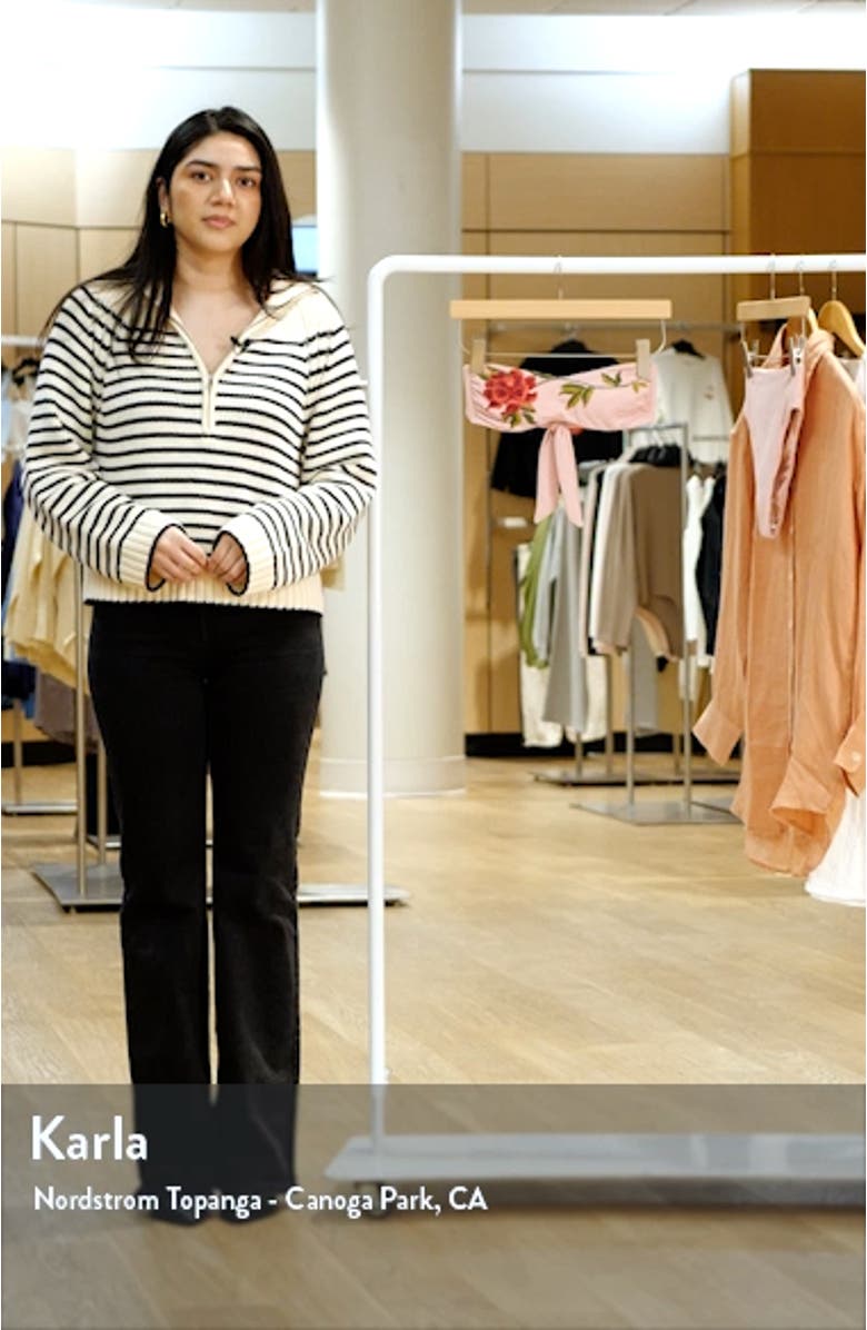 Rose Beaded Strapless Bikini Top, sales video thumbnail