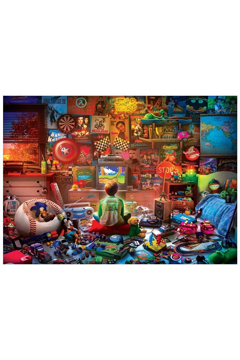 Old School Play 1000 Piece Jigsaw Puzzle, Alternate, color, Multicolor