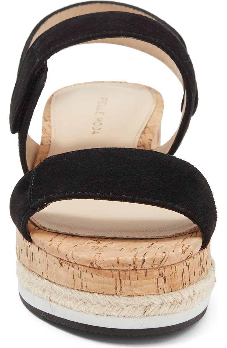 Pelle Moda Potter Platform Sandal, Alternate, color, Black