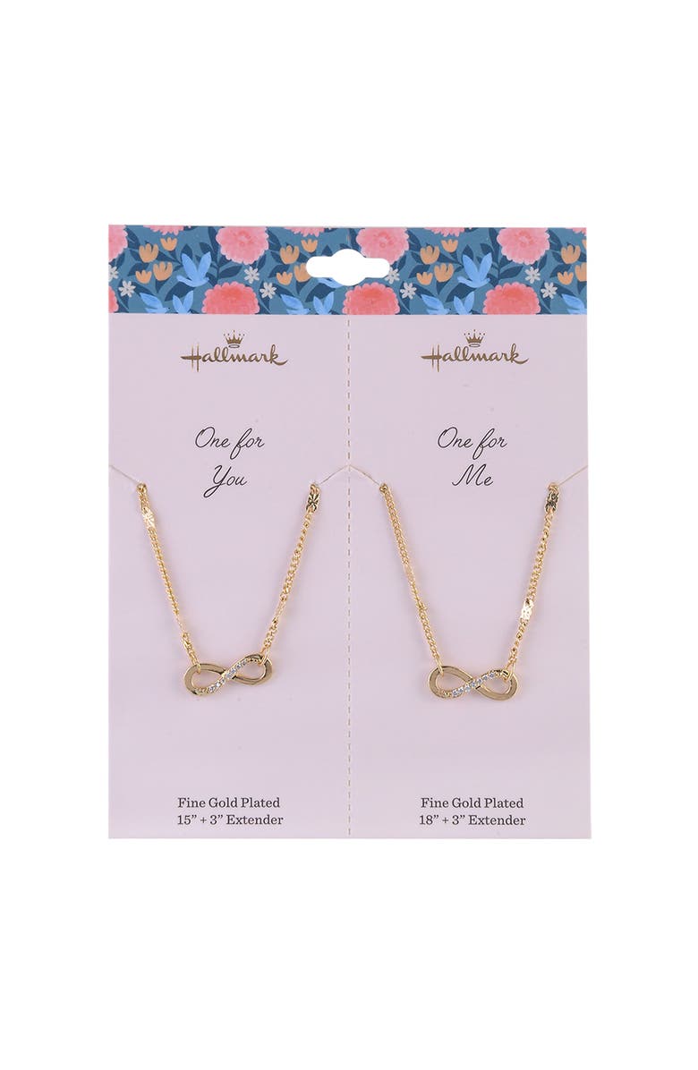 Hallmark Tear and Share Silver Tone Butterfly Pendant Necklaces, Alternate, color, Gold