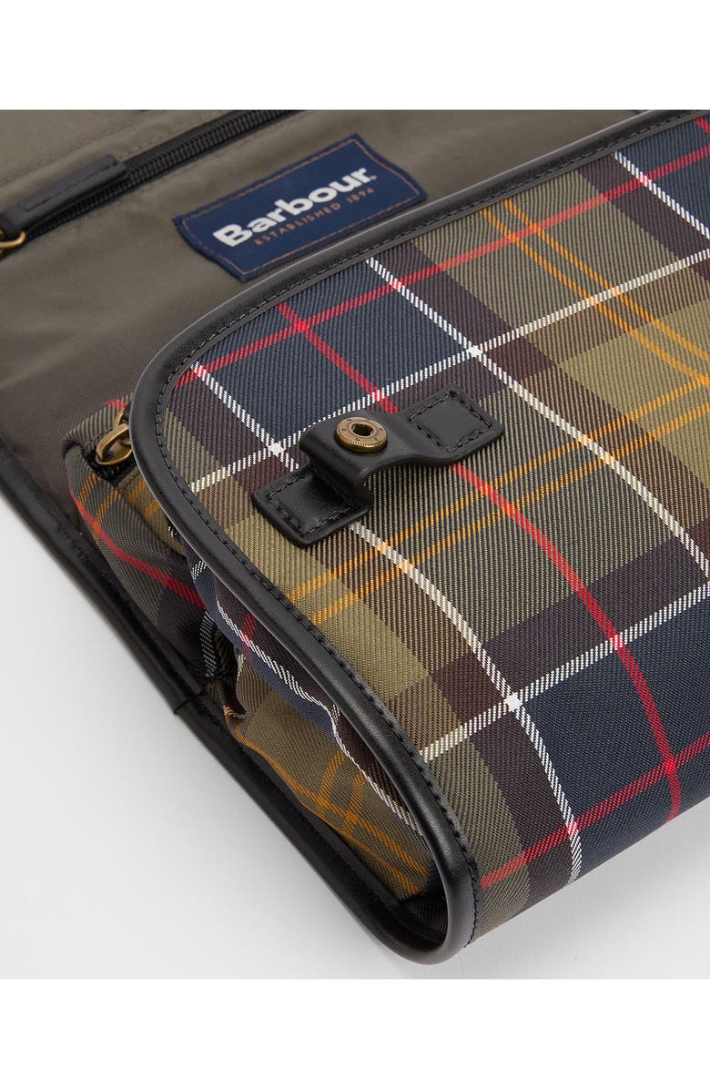 Barbour Tartan Hanging Wash Bag, Alternate, color, Classic/ Beacon