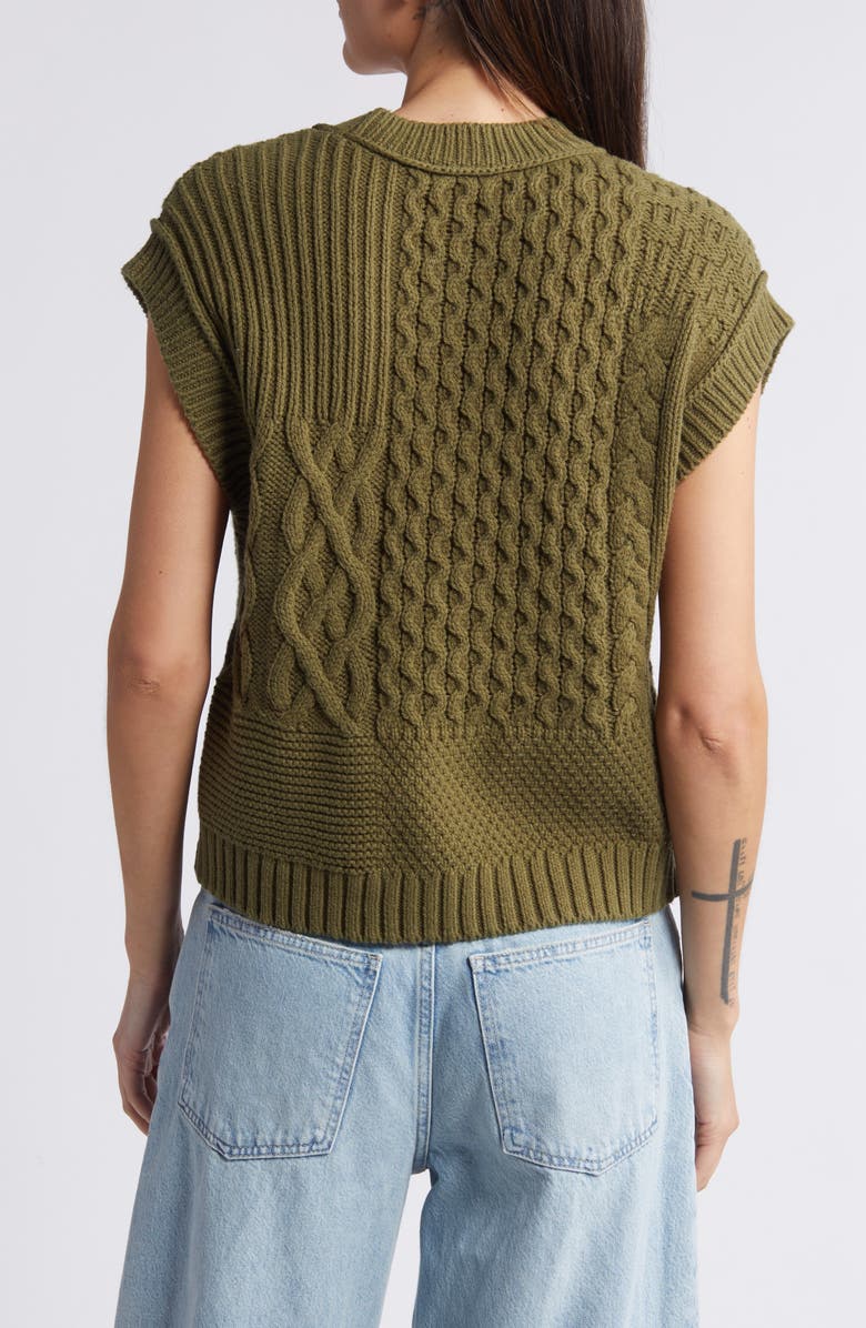 Madewell Patchwork Sweater Vest, Alternate, color, 