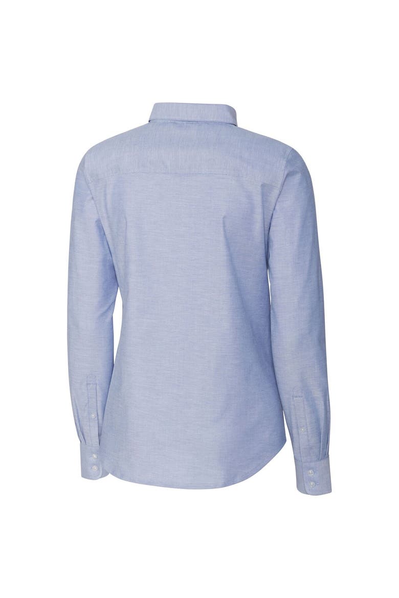 Women's Cutter & Buck Light Blue Chicago Bears Oxford Stretch Long Sleeve Button-Up Shirt, Alternate, color, Light Blue
