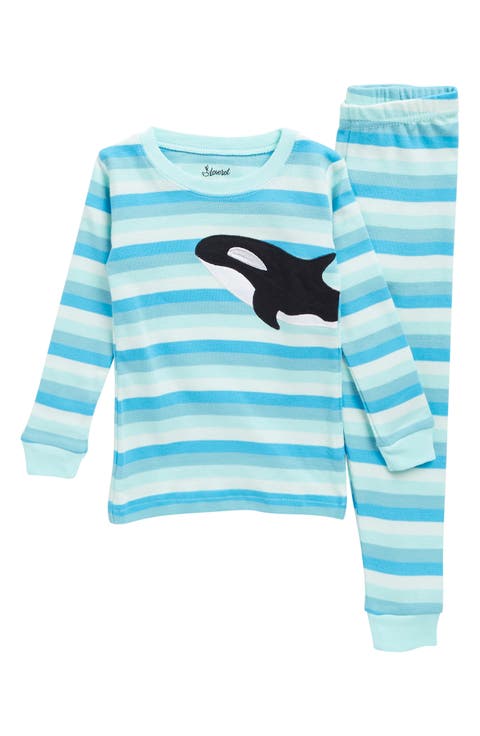 Kids Two-Piece Cotton Printed Matching Family Pajamas, Animal Friends
