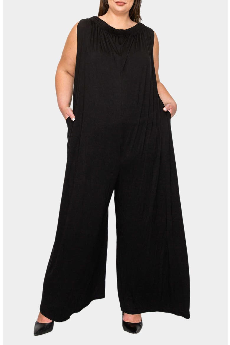 Olson Pocket Wide Leg Jumpsuit, Main, color, BLACK