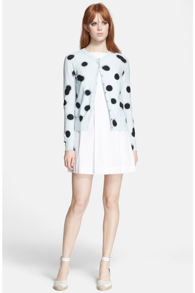 Pleated Shift Dress, Alternate, color, WHITE