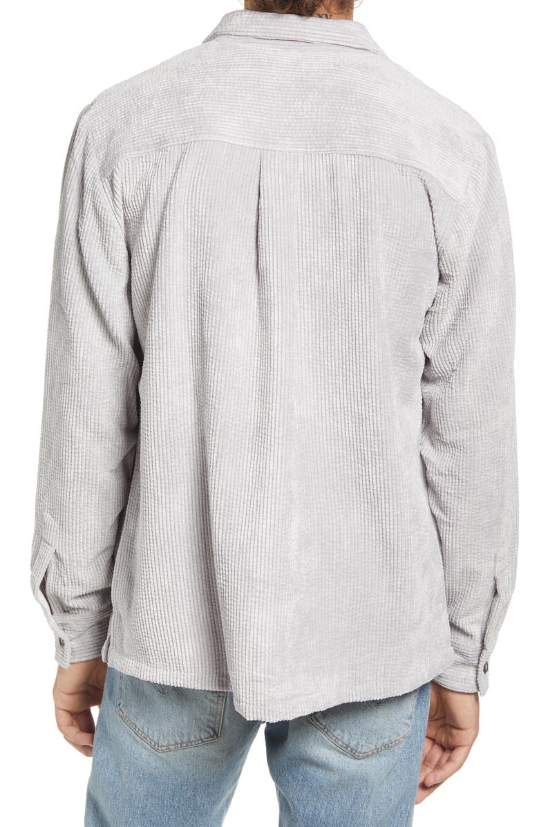 Topman Relaxed Corduroy Button-Up Shirt, Alternate, color,