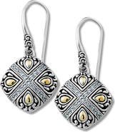 SAMUEL B. Two-Tone Black Spinel Drop Earrings