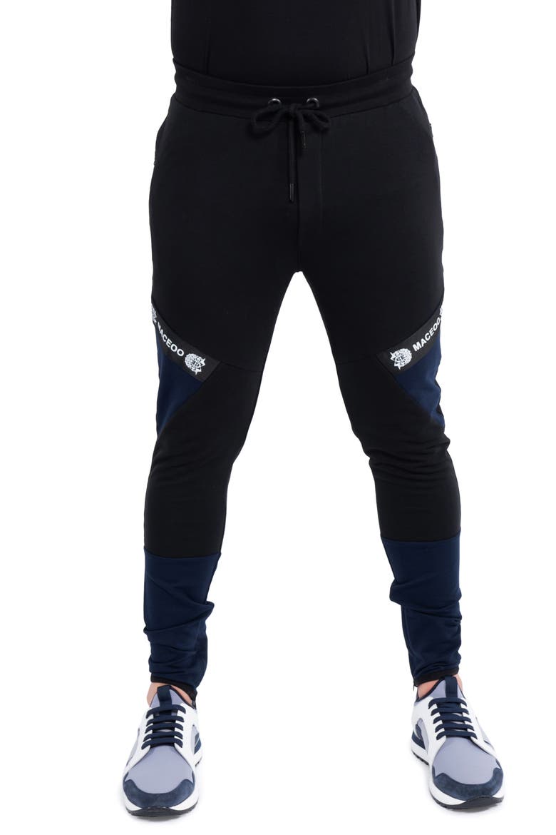 Colorblock Joggers, Alternate, color, BLACK