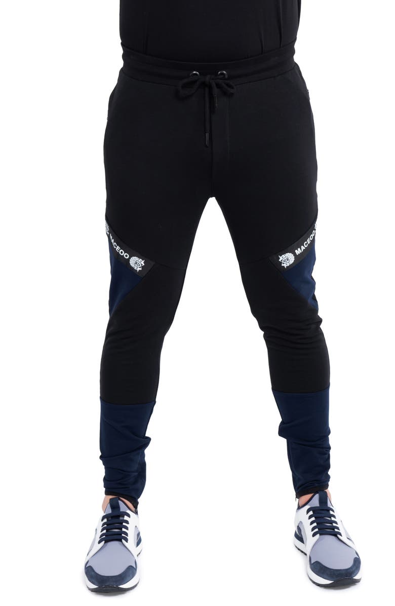 Maceoo Colorblock Joggers, Alternate, color, Black