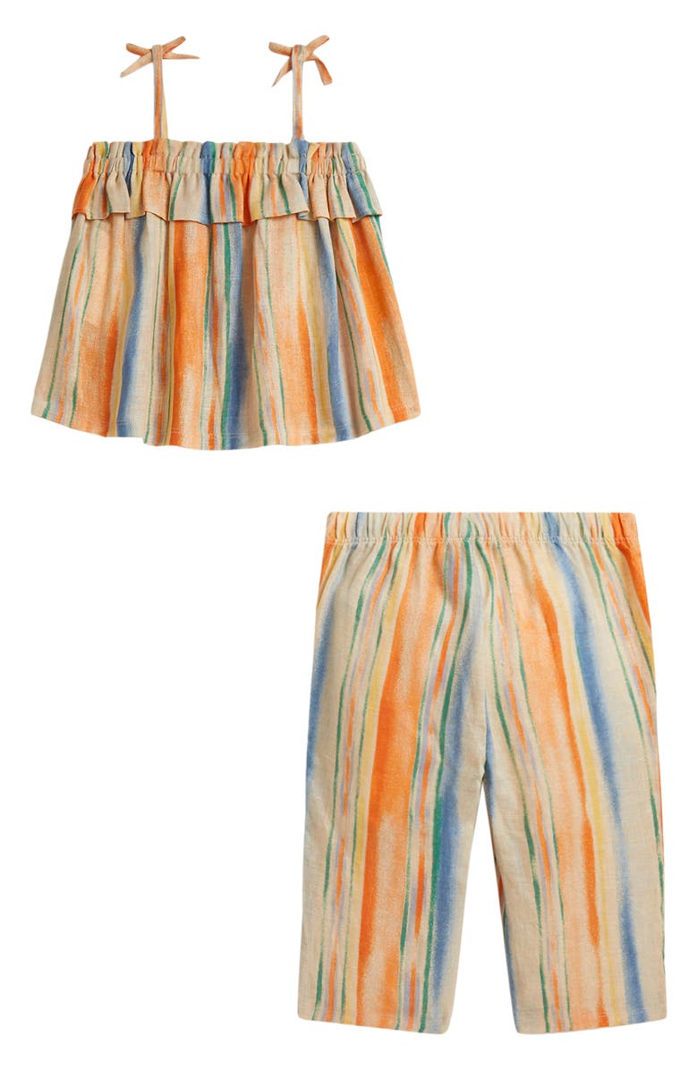 Ralph Lauren Stripe Linen Top & Pants, Alternate, color, Kona Painterly Stripe