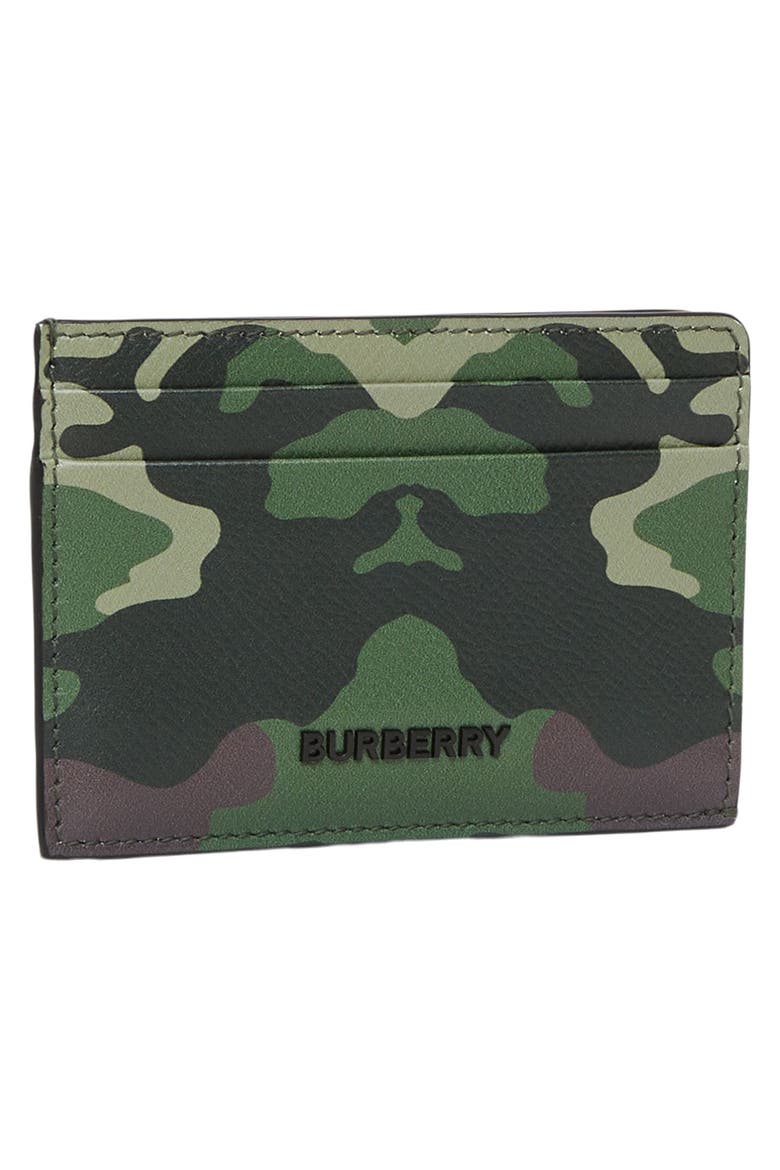 Kier Camo Leather Card Case, Alternate, color, MANGROVE GREEN