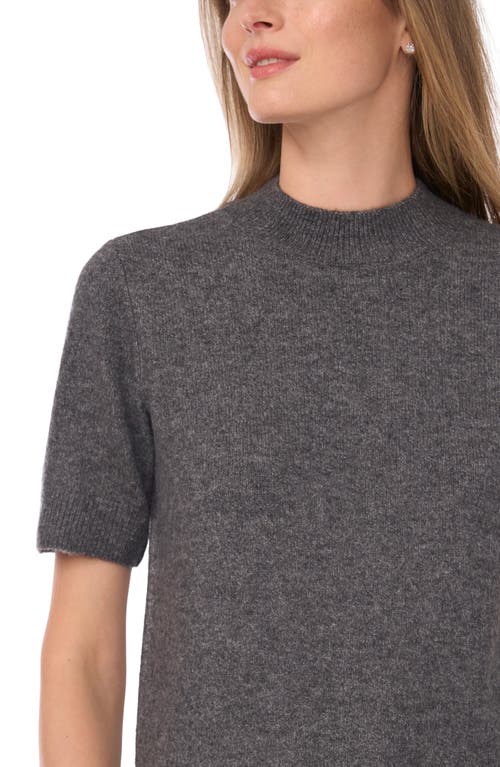 Ted Baker Mock Neck Short Sleeve Sweater In Gray