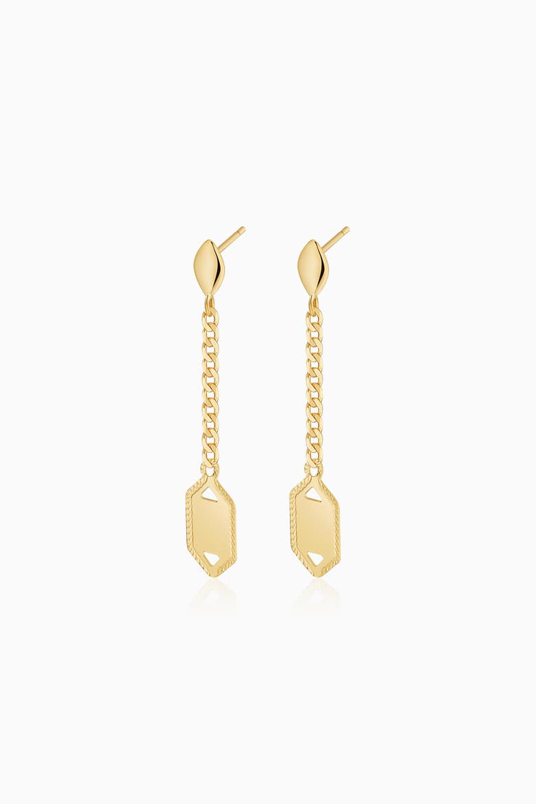 14K Gold Anthem Drop Earrings, Main, color, Yellow Gold