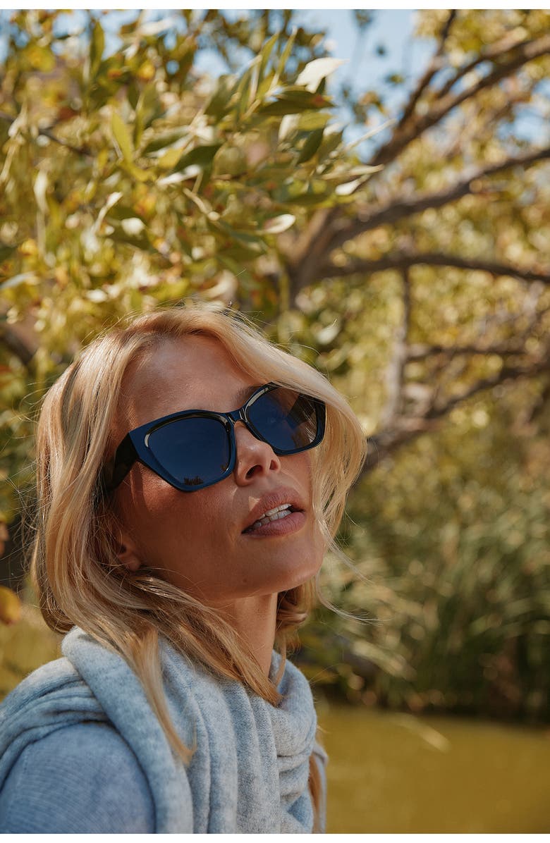 DIFF Evie 54mm Cat Eye Sunglasses, Alternate, color, Brown