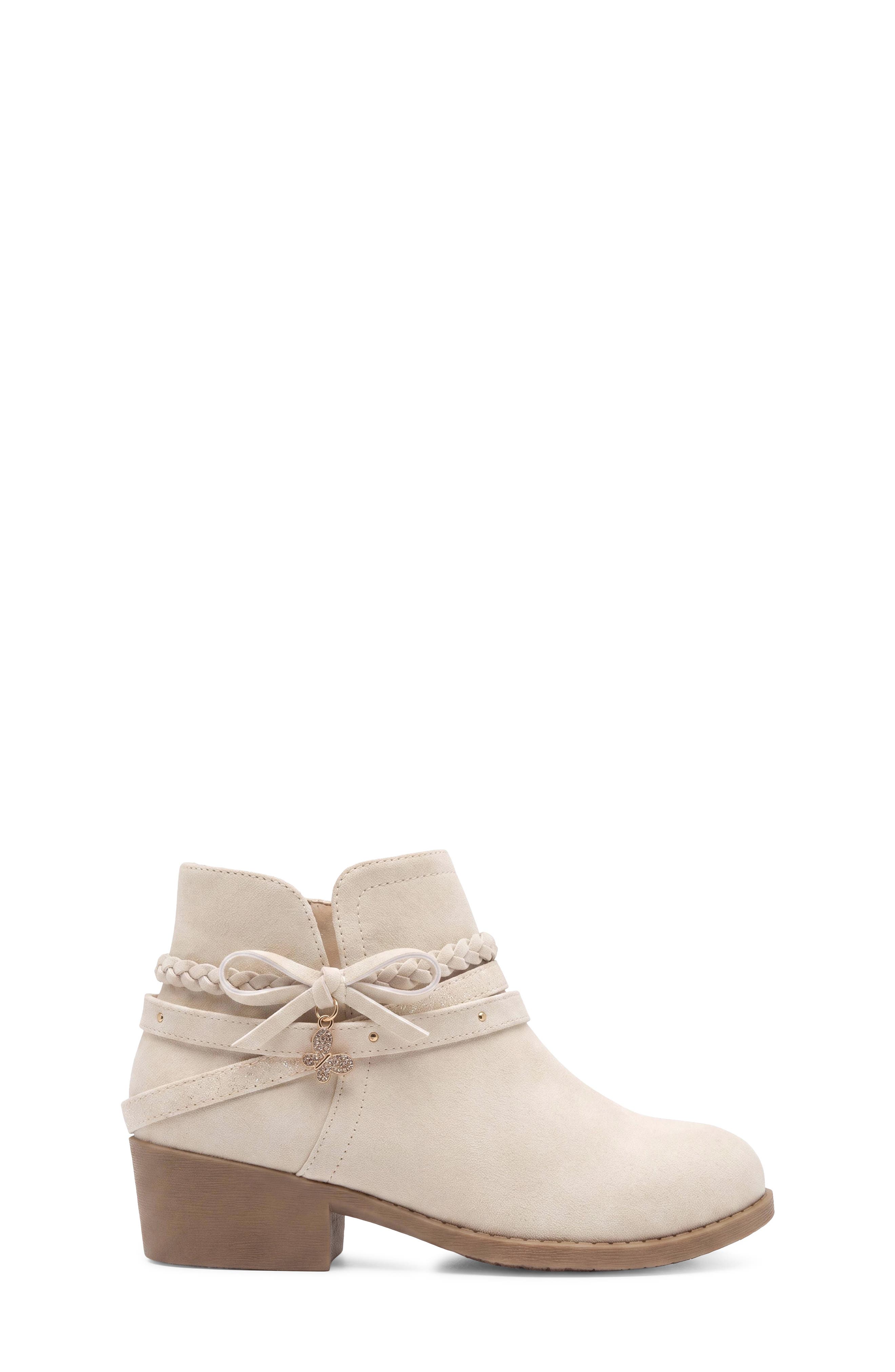 Kids' Avielle Faux Leather Bootie, Alternate, color, IVORY