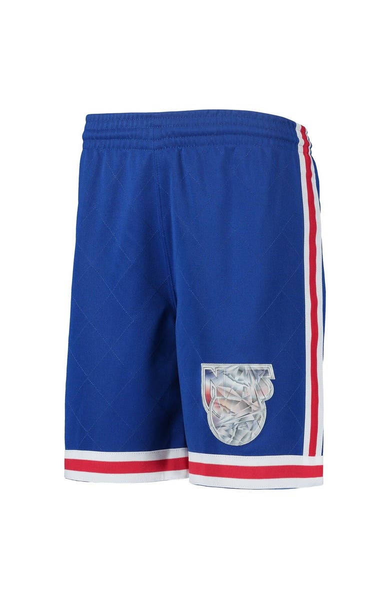 Mitchell & Ness Youth Mitchell & Ness Blue New Jersey Nets 1993 Hardwood Classics 75th Anniversary Swingman Shorts, Alternate, color, Blue