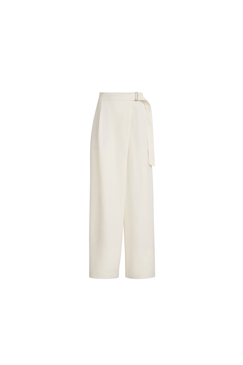 Sartorial wrap trousers, Alternate, color, Ivory