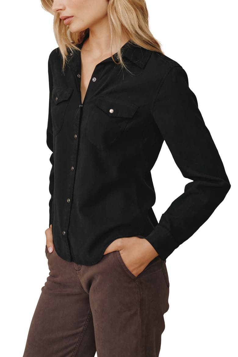 Western Shirt, Alternate, color, VINTAGE BLACK