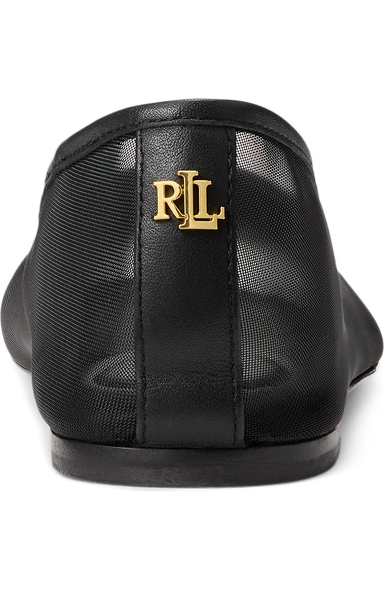 Ralph Lauren Jayna Mesh Ballet Flat, Alternate, color, Black