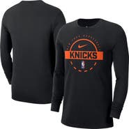 Nike Men's Nike  Black New York Knicks Authentic Long Sleeve Practice T-Shirt