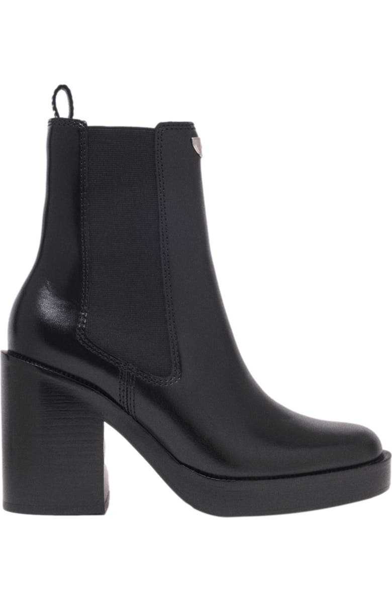 maje Heeled leather Chelsea boots, Alternate, color, Black