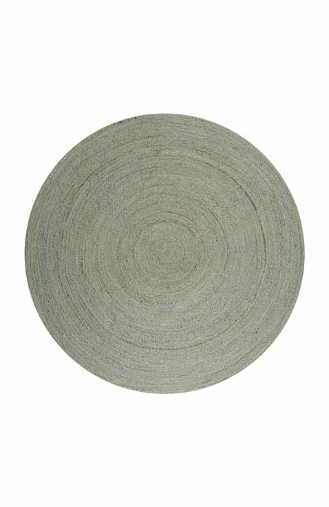 Zara Braided Coastal Cottage Round Jute Round Area Rug