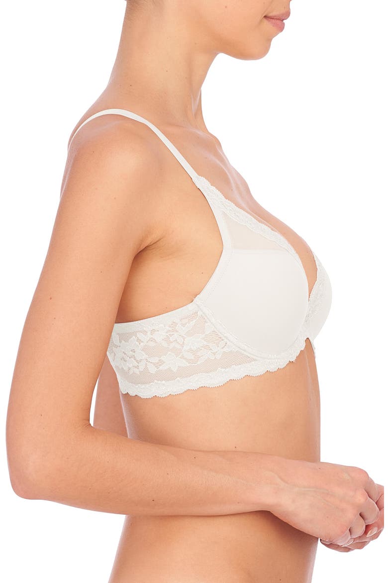 Luxe Plunge T-Shirt Bra, Alternate, color, White Dove