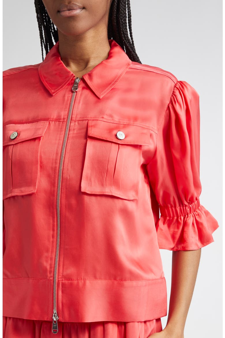 Holly Ruffle Sleeve Jacket, Alternate, color, CHERRY LEMON