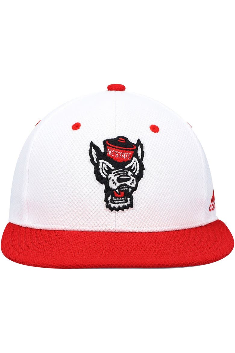 Men's adidas White NC State Wolfpack On-Field Baseball Fitted Hat, Alternate, color, White