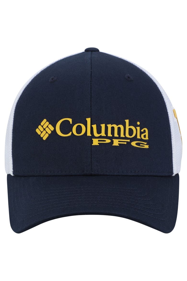 Men's Columbia Navy West Virginia Mountaineers Collegiate PFG Flex Hat, Alternate, color, NAVY