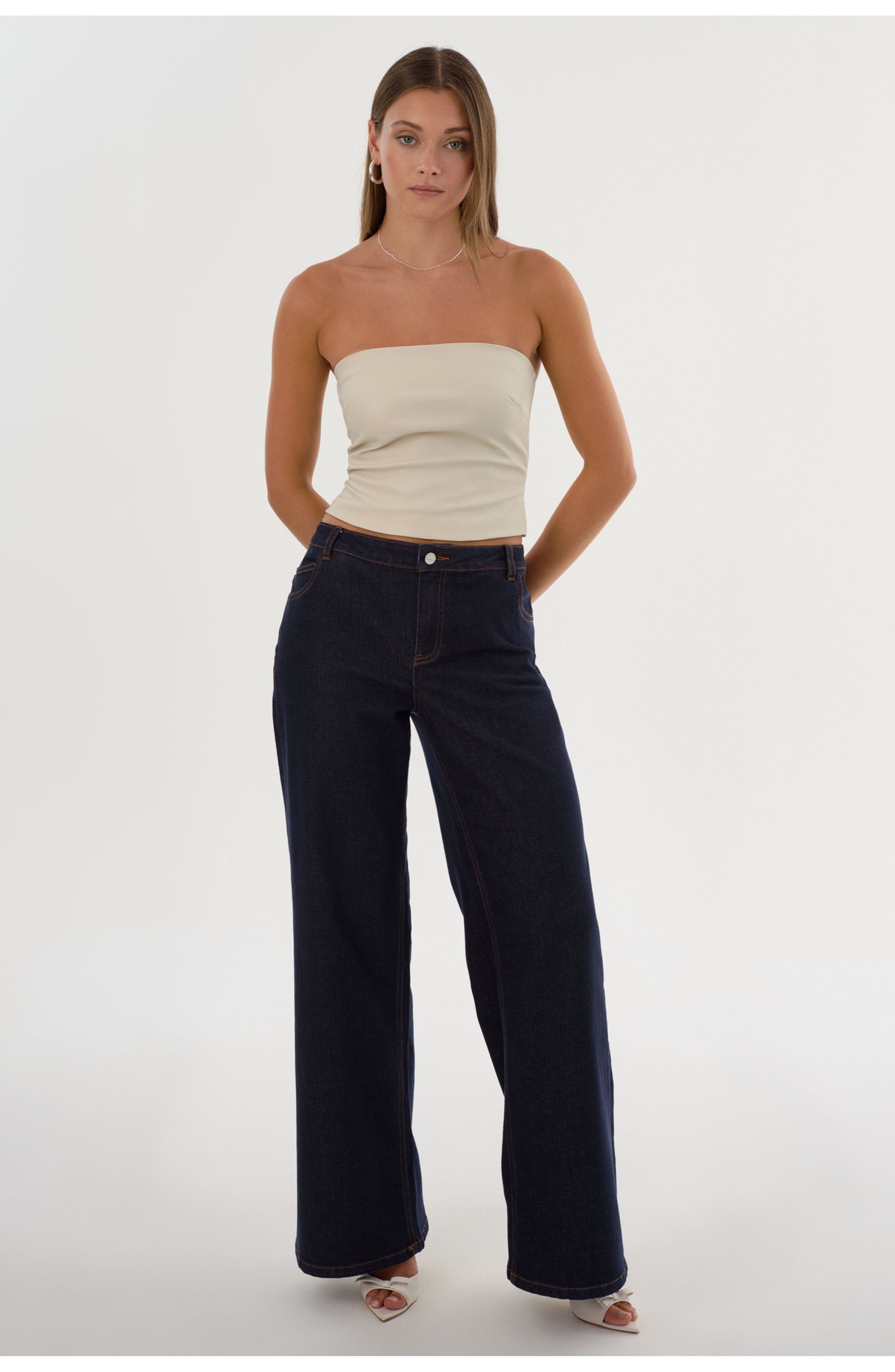 GIADA | Faux Leather Strapless Top - image 4