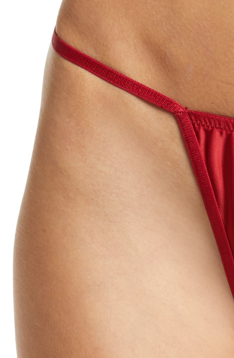 Oh La La Cheri Tempest Underwire Corset & Thong Set, Alternate, color, Red Dahlia/ Black