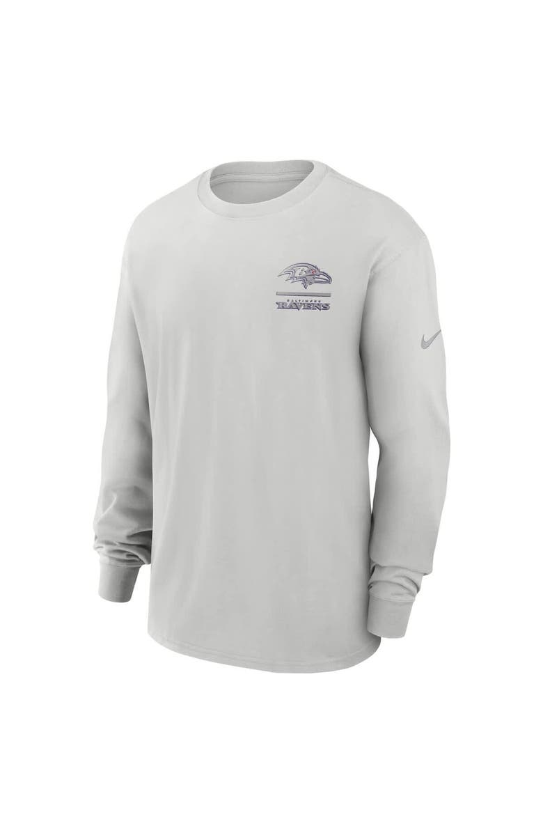 Nike Men's Nike Gray Baltimore Ravens Essential Heavy Max90 Long Sleeve T-Shirt, Alternate, color, Gray