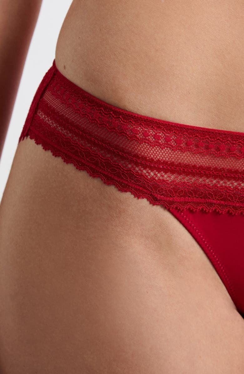 Etam Aura Lace Hipster Briefs, Alternate, color, Red