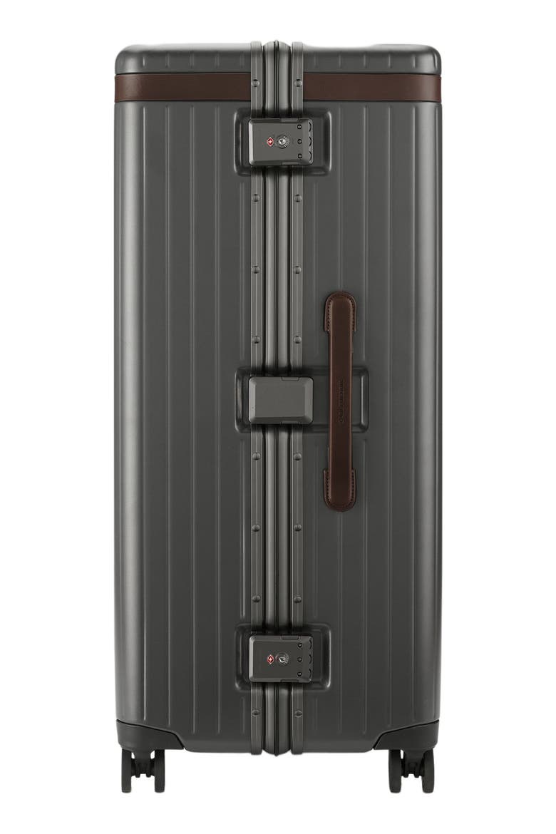 The Large Check-in Suitcase, Alternate, color, Grey / Chocolate