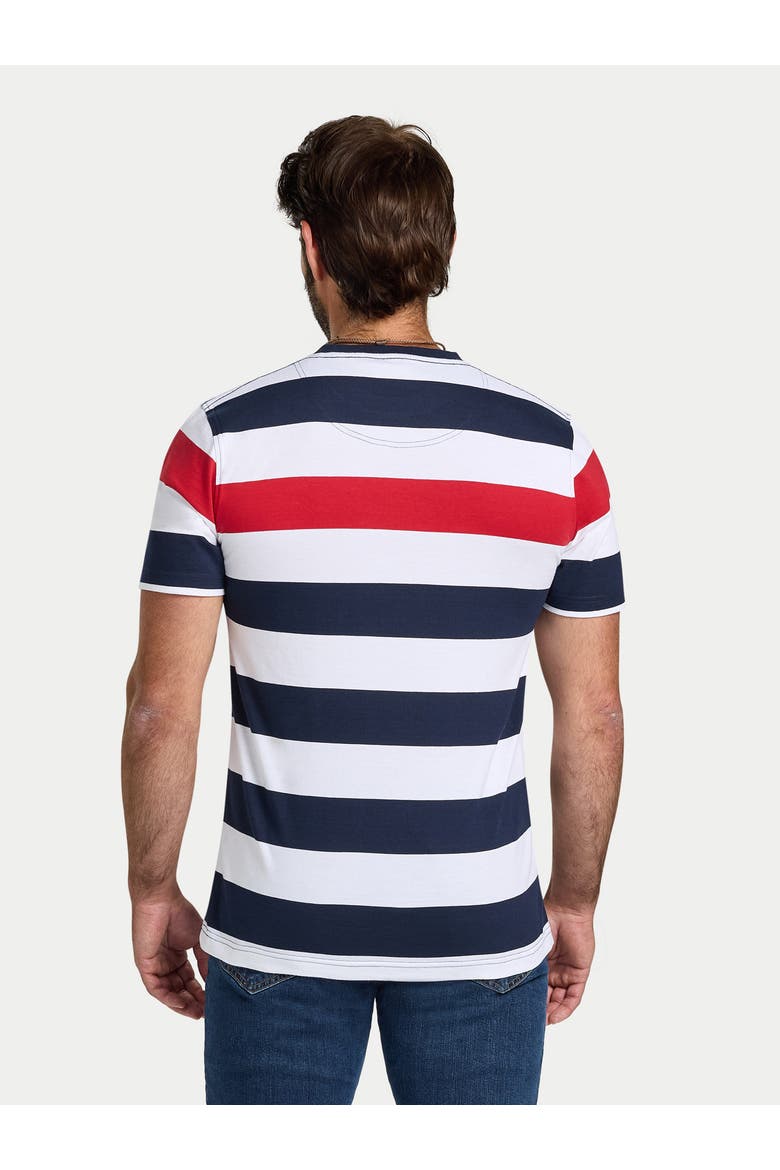Contrast Chest Stripe T-Shirt, Alternate, color, Navy/Red